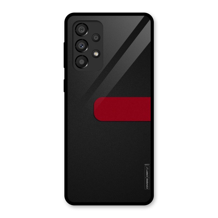 Single Red Stripe Glass Back Case for Galaxy A33 5G