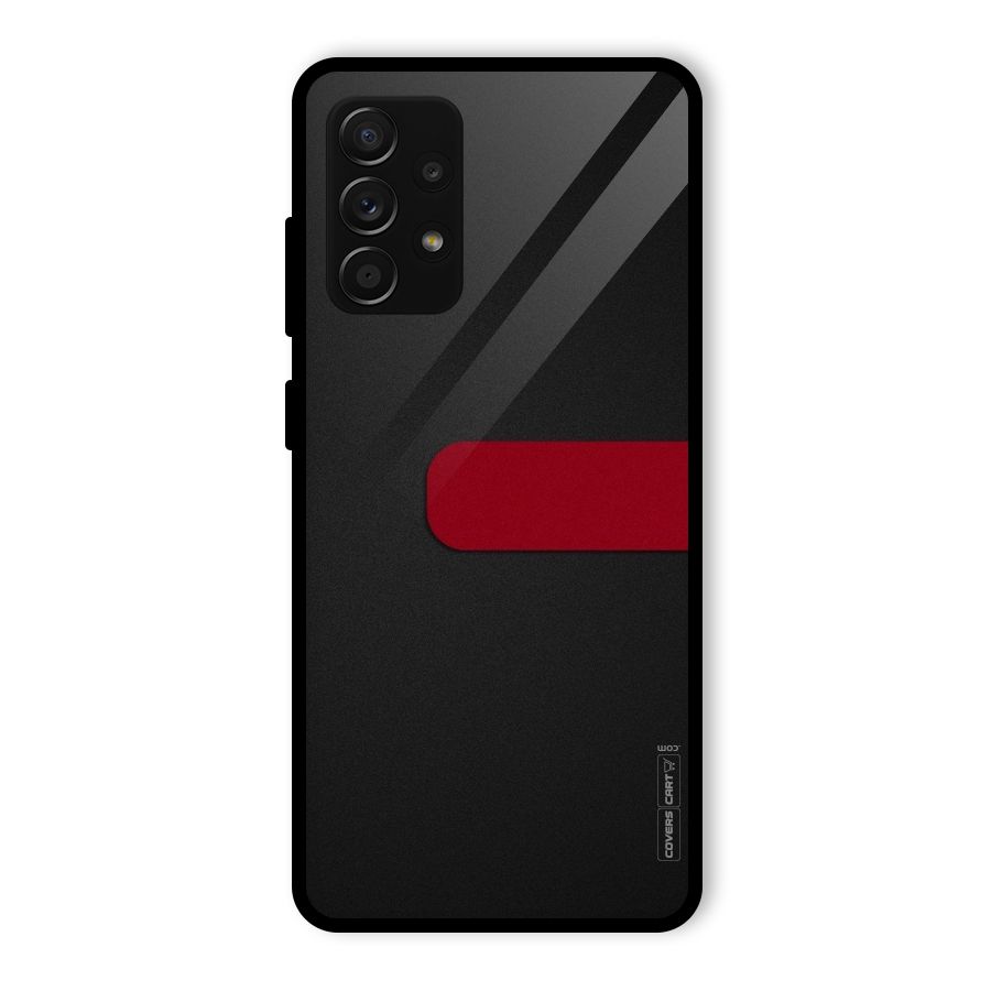 Single Red Stripe Glass Back Case for Galaxy A53 5G
