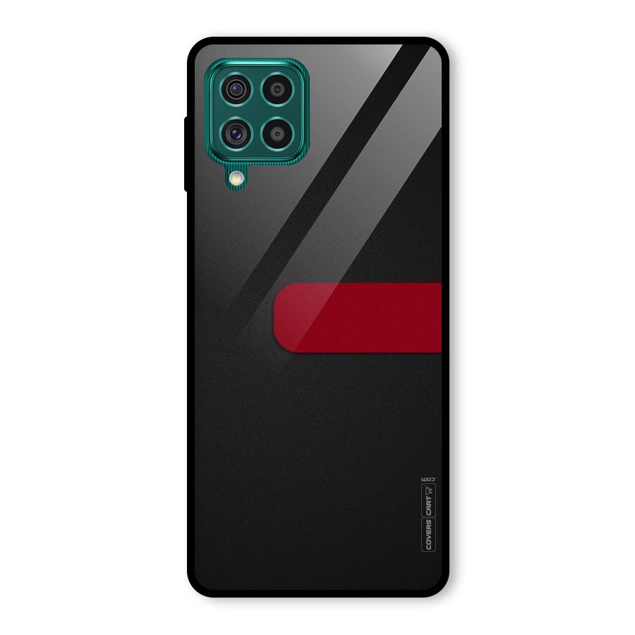 Single Red Stripe Glass Back Case for Galaxy F62