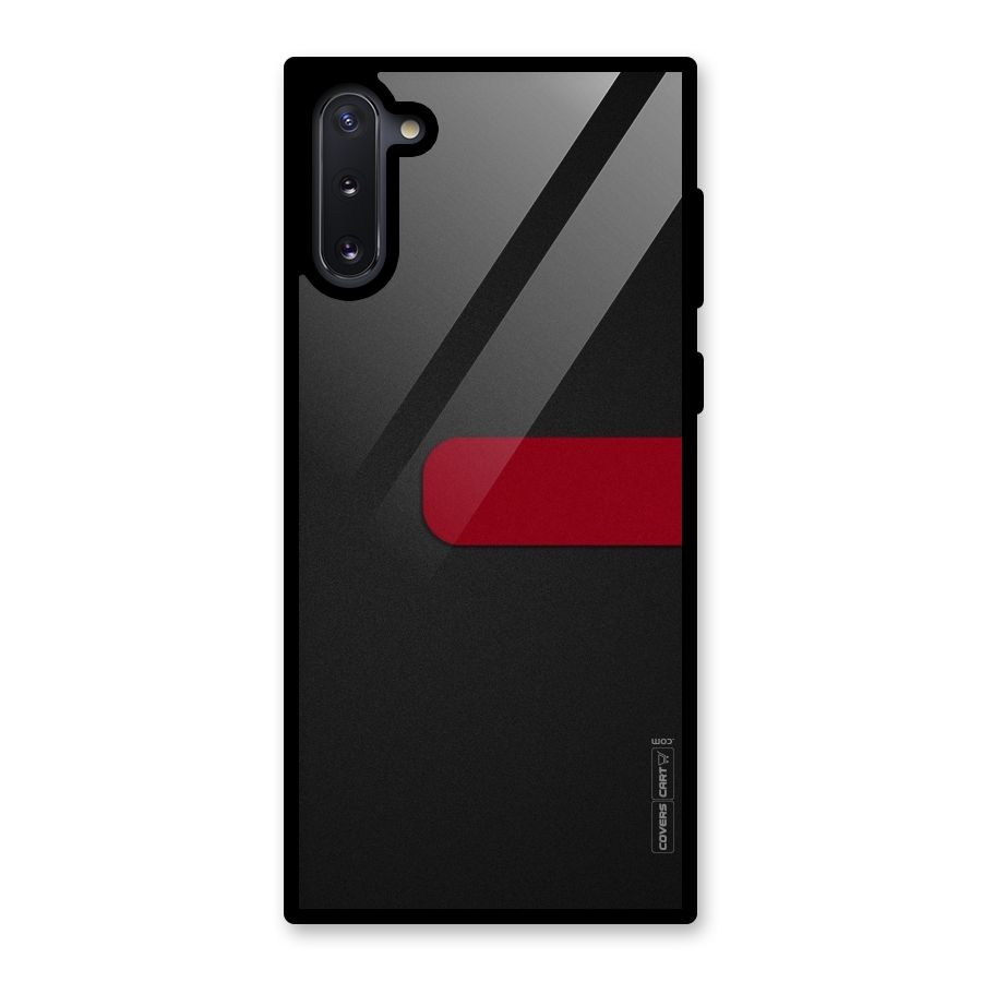 Single Red Stripe Glass Back Case for Galaxy Note 10