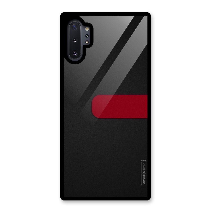Single Red Stripe Glass Back Case for Galaxy Note 10 Plus