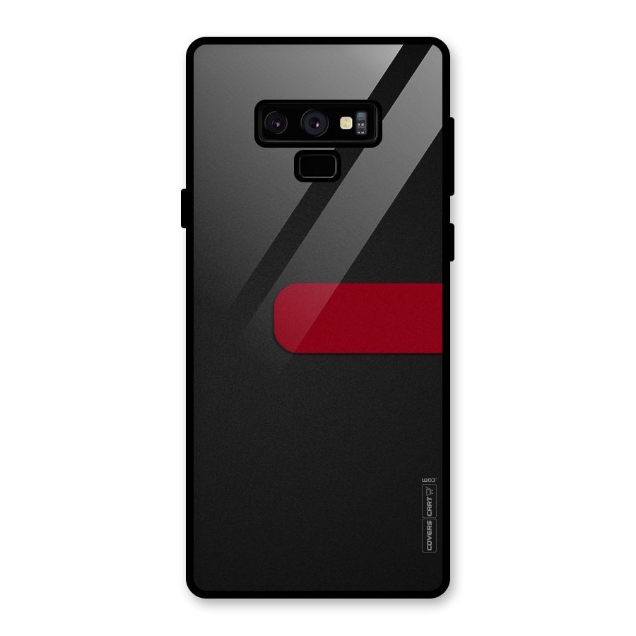 Single Red Stripe Glass Back Case for Galaxy Note 9