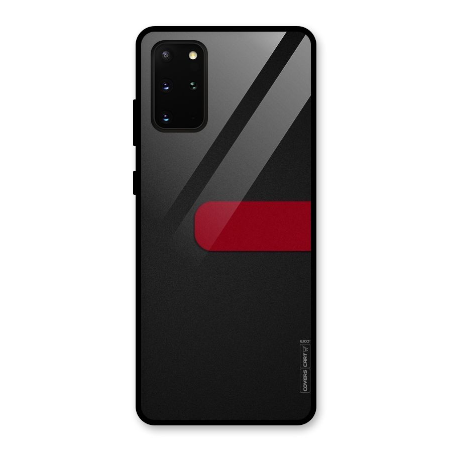 Single Red Stripe Glass Back Case for Galaxy S20 Plus