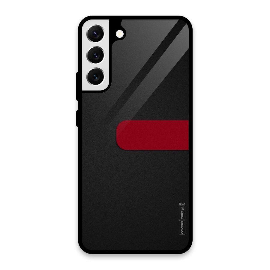 Single Red Stripe Glass Back Case for Galaxy S22 Plus 5G