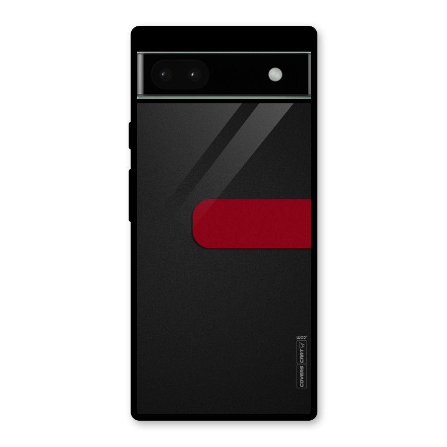 Single Red Stripe Glass Back Case for Google Pixel 6a