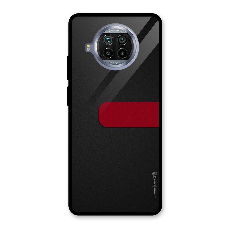 Single Red Stripe Glass Back Case for Mi 10i