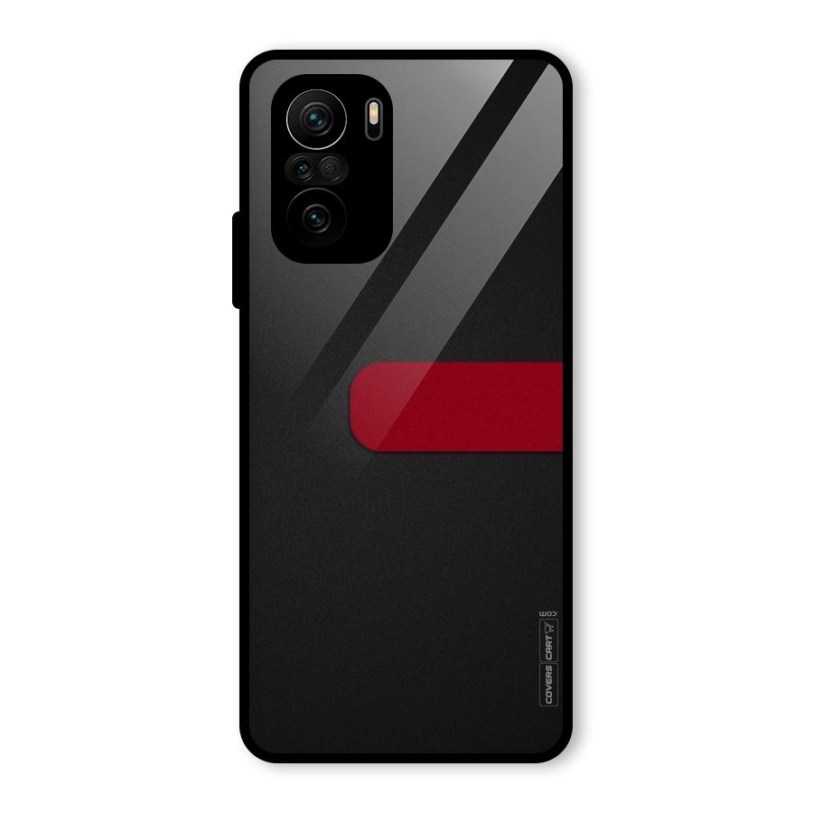 Single Red Stripe Glass Back Case for Mi 11X Pro