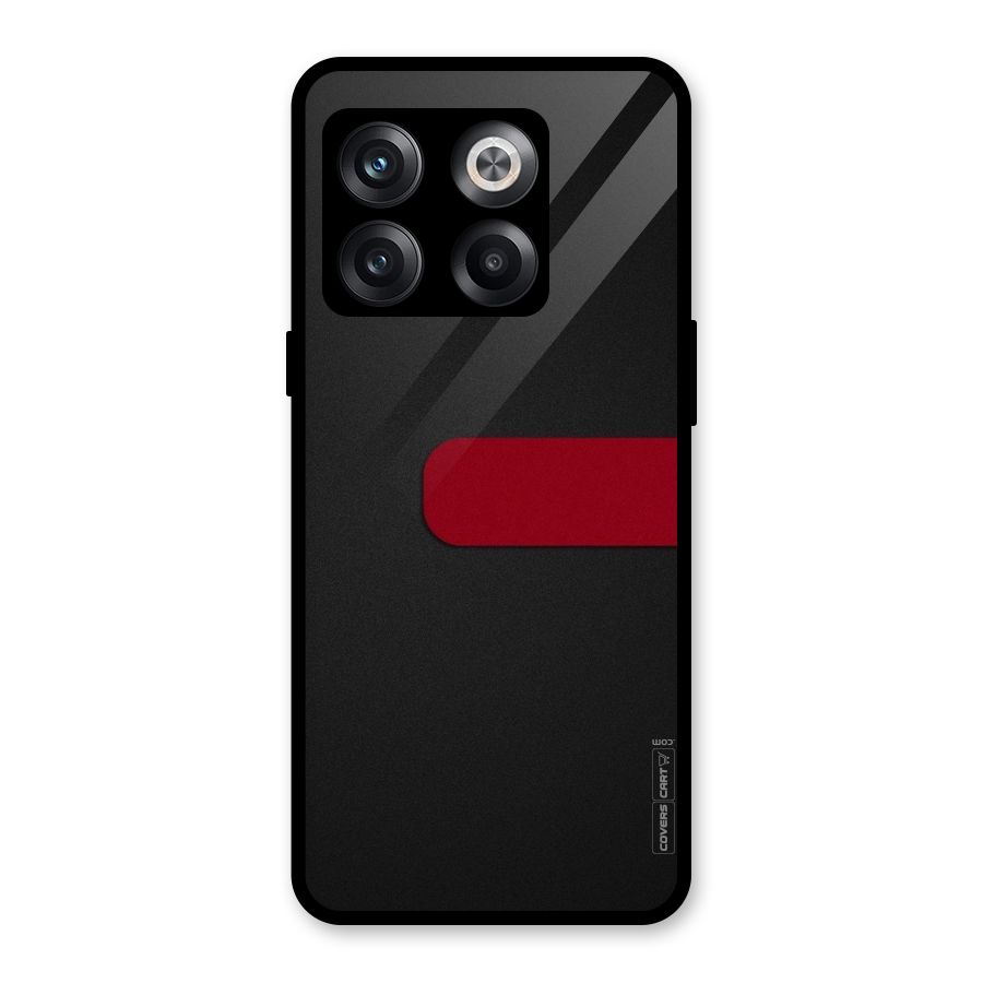Single Red Stripe Glass Back Case for OnePlus 10T