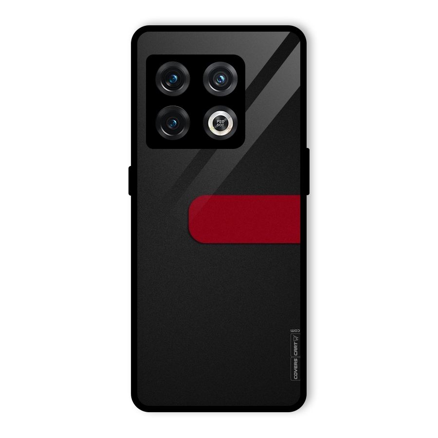 Single Red Stripe Glass Back Case for OnePlus 10 Pro 5G