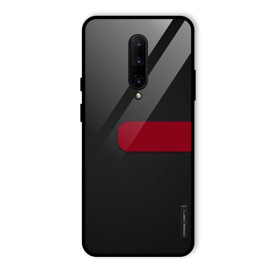 Single Red Stripe Glass Back Case for OnePlus 7 Pro
