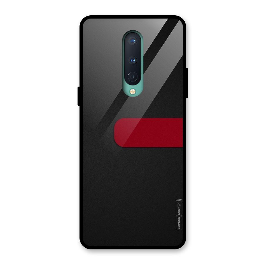 Single Red Stripe Glass Back Case for OnePlus 8