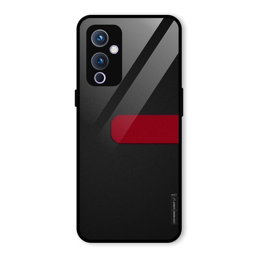 Single Red Stripe Glass Back Case for OnePlus 9
