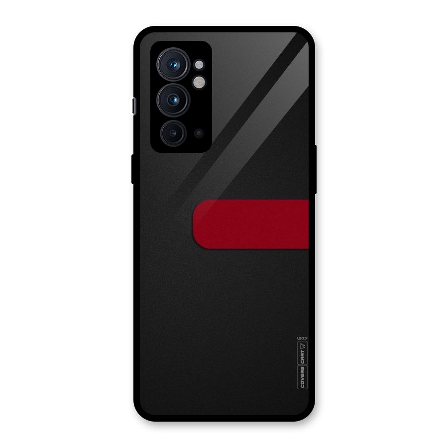 Single Red Stripe Glass Back Case for OnePlus 9RT 5G