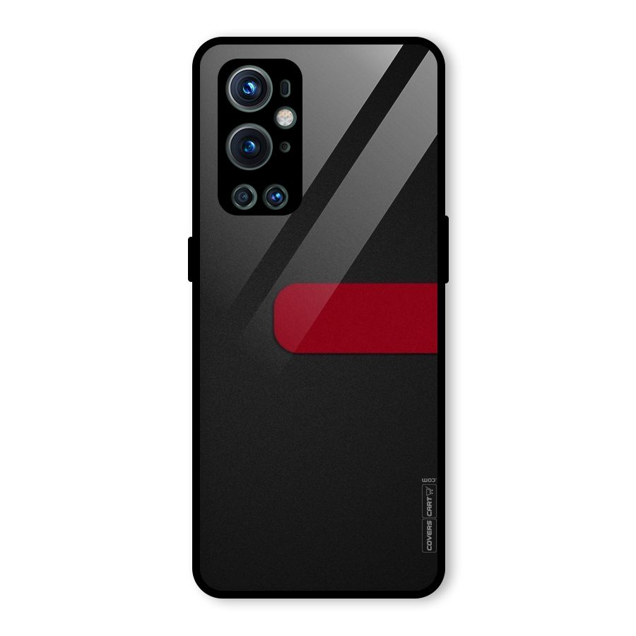 Single Red Stripe Glass Back Case for OnePlus 9 Pro