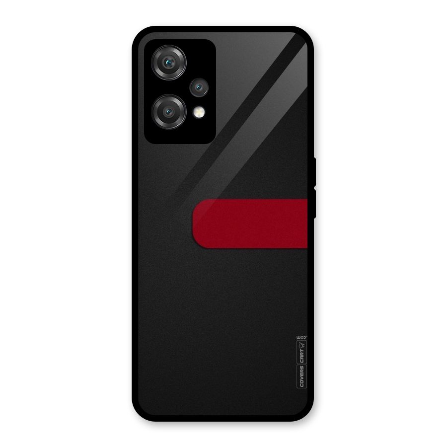 Single Red Stripe Glass Back Case for OnePlus Nord CE 2 Lite 5G