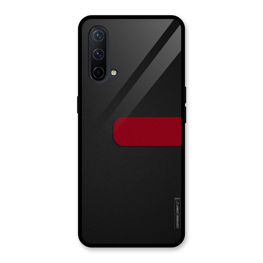 Single Red Stripe Glass Back Case for OnePlus Nord CE 5G