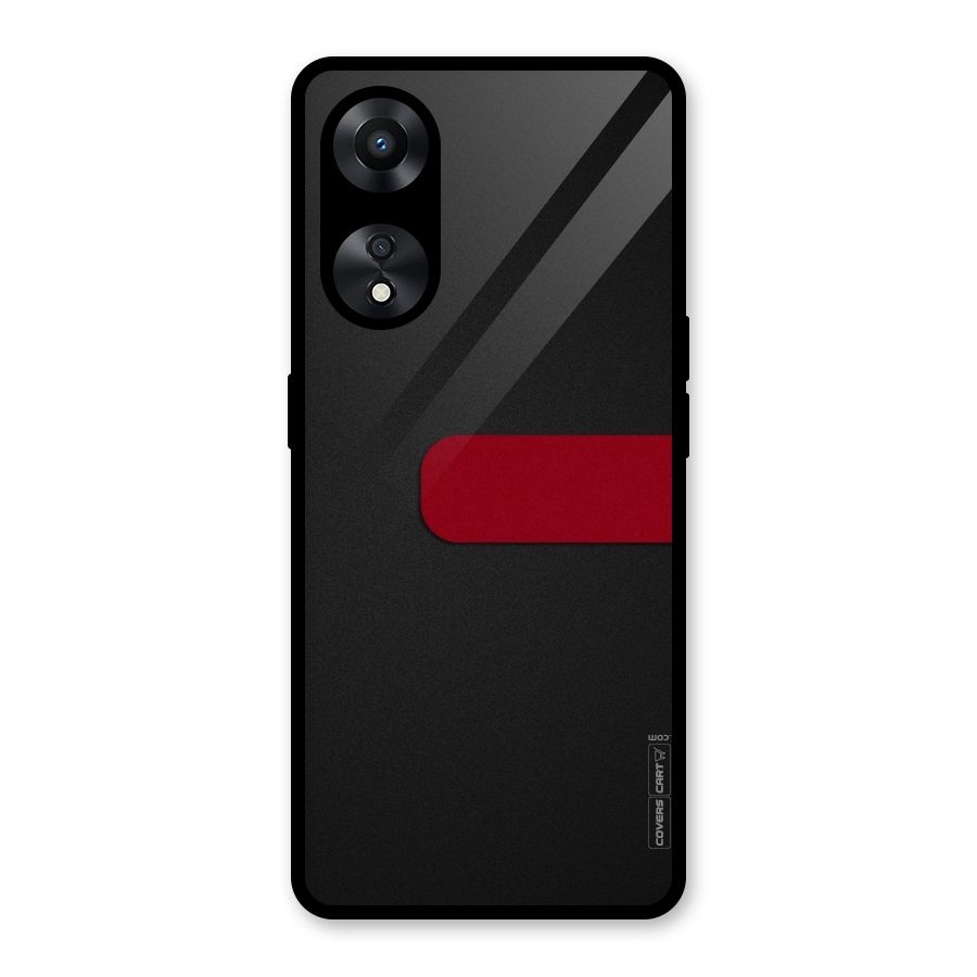 Single Red Stripe Glass Back Case for Oppo A78
