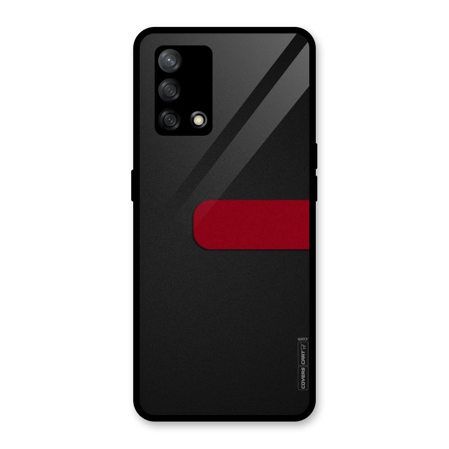Single Red Stripe Glass Back Case for Oppo F19