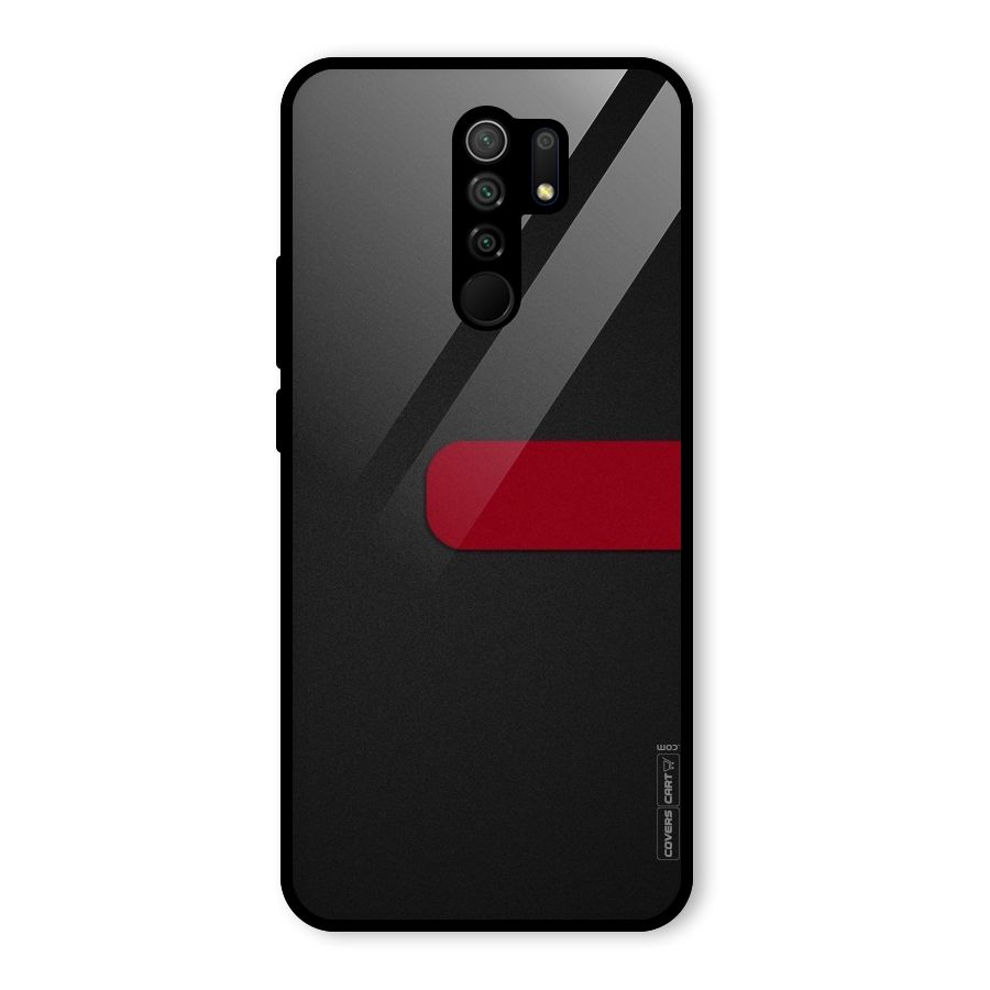 Single Red Stripe Glass Back Case for Poco M2