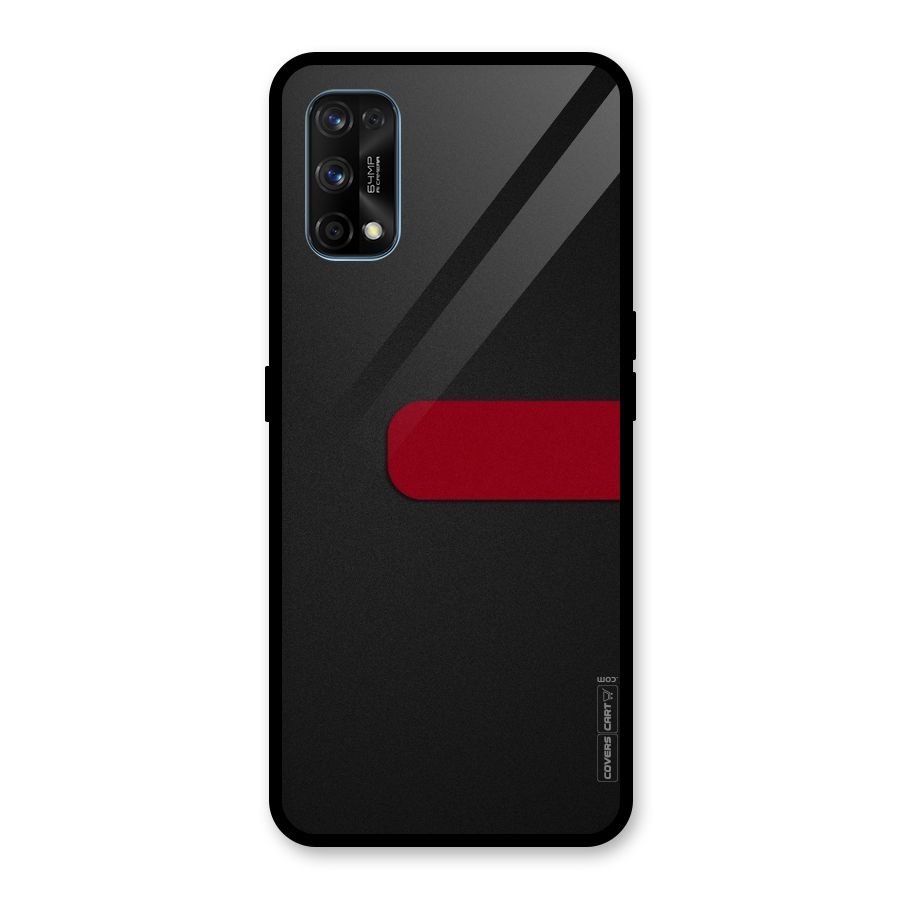 Single Red Stripe Glass Back Case for Realme 7 Pro