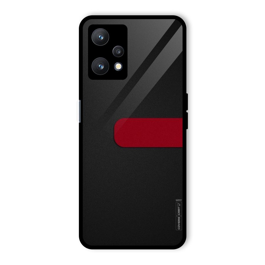 Single Red Stripe Glass Back Case for Realme 9 Pro 5G