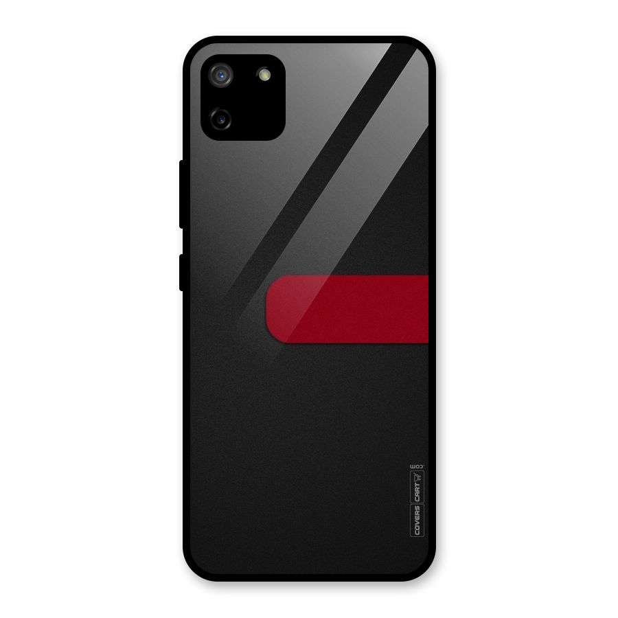 Single Red Stripe Glass Back Case for Realme C11