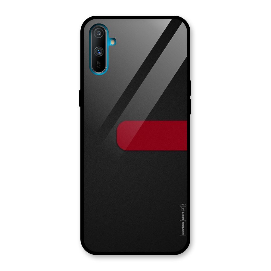 Single Red Stripe Glass Back Case for Realme C3