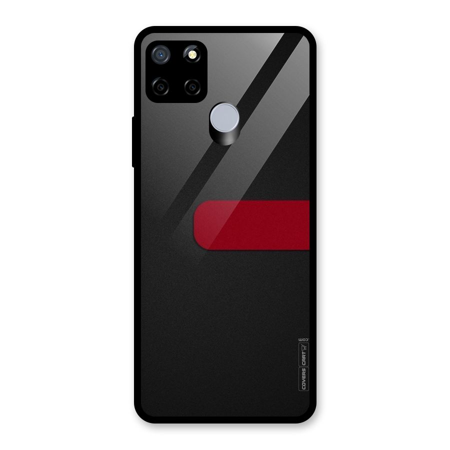 Single Red Stripe Glass Back Case for Realme Narzo 20