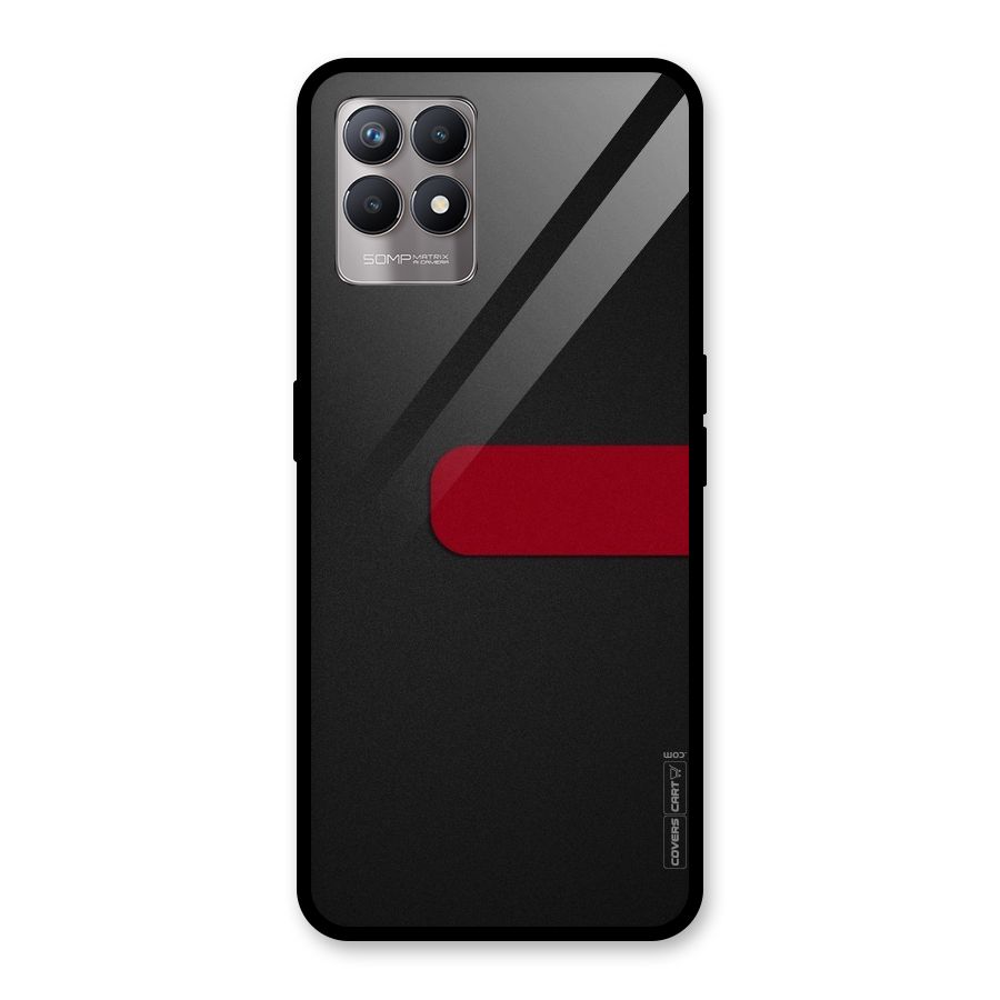 Single Red Stripe Glass Back Case for Realme Narzo 50
