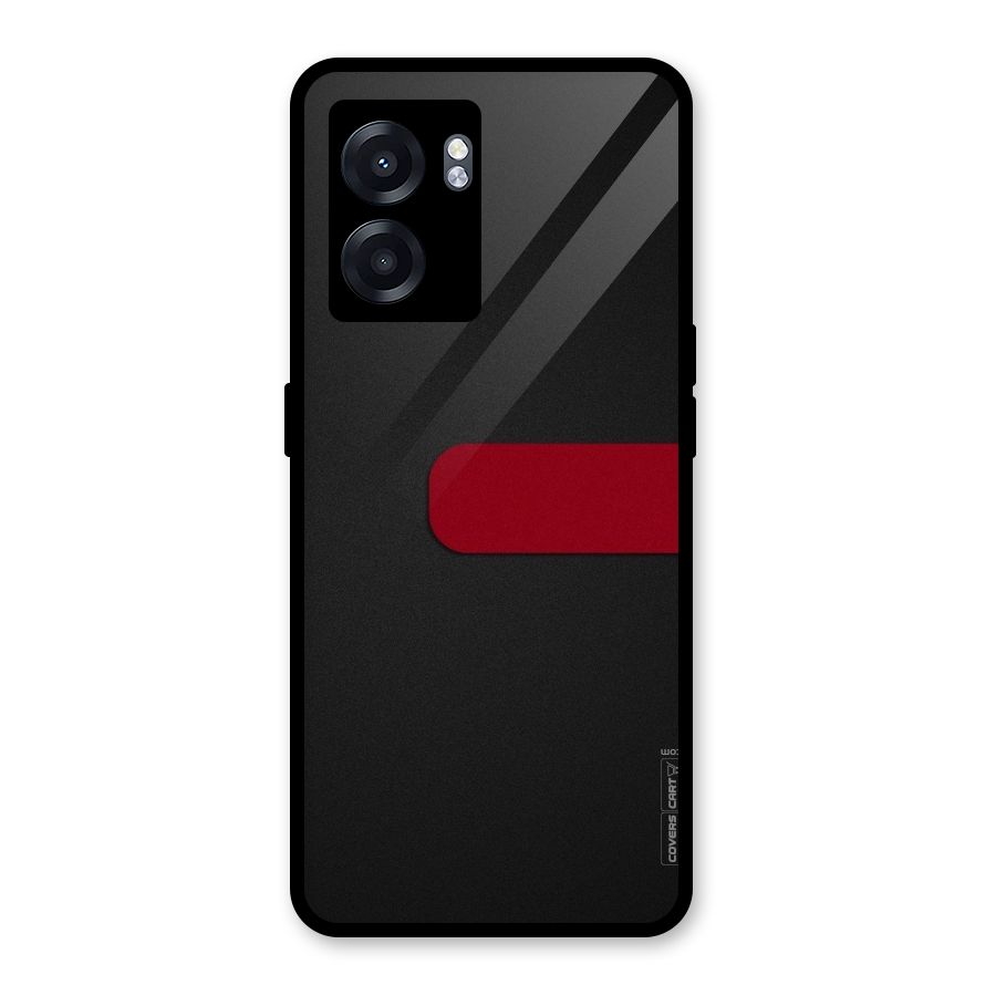 Single Red Stripe Glass Back Case for Realme Narzo 50 5G