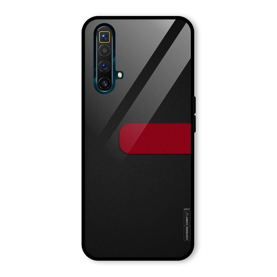 Single Red Stripe Glass Back Case for Realme X3