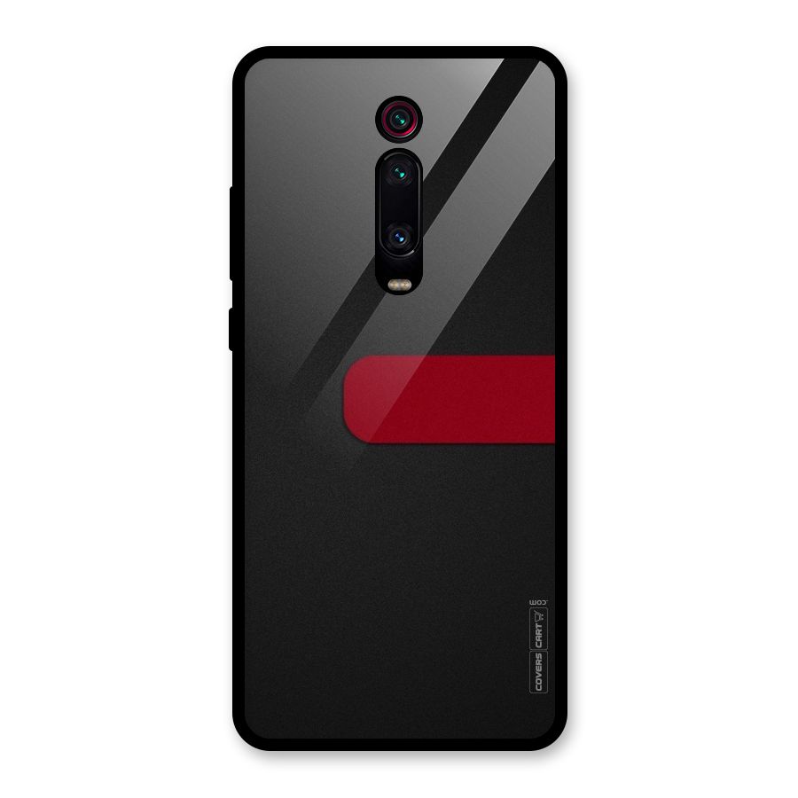 Single Red Stripe Glass Back Case for Redmi K20