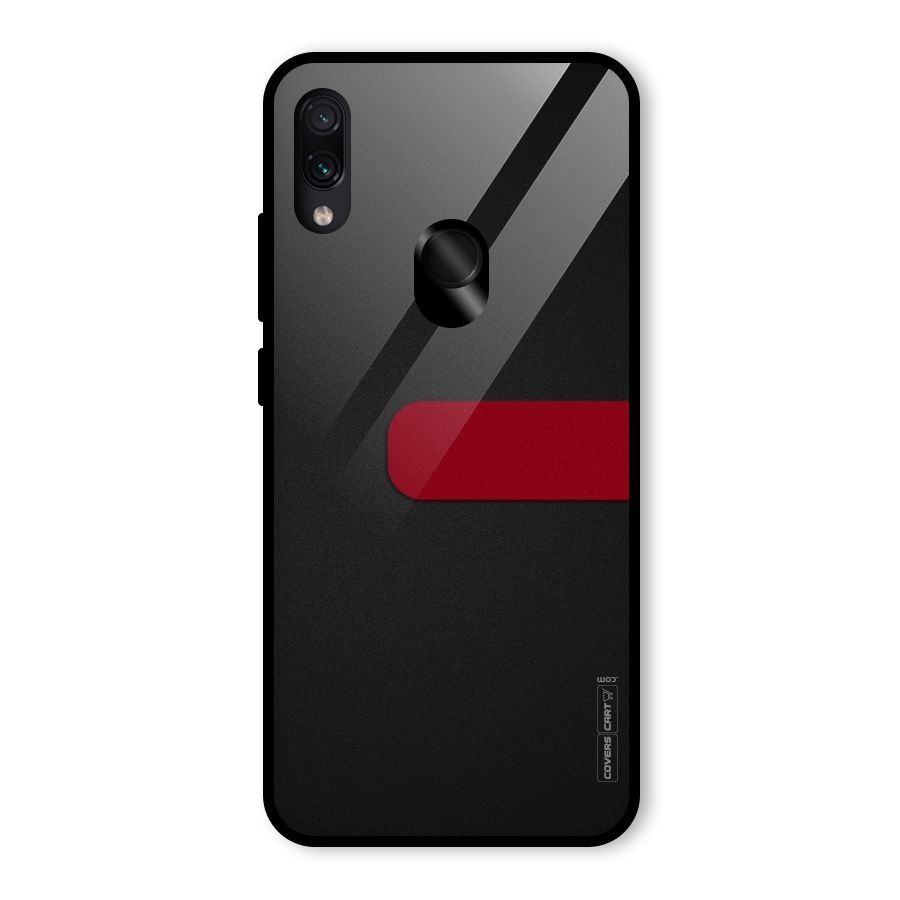 Single Red Stripe Glass Back Case for Redmi Note 7
