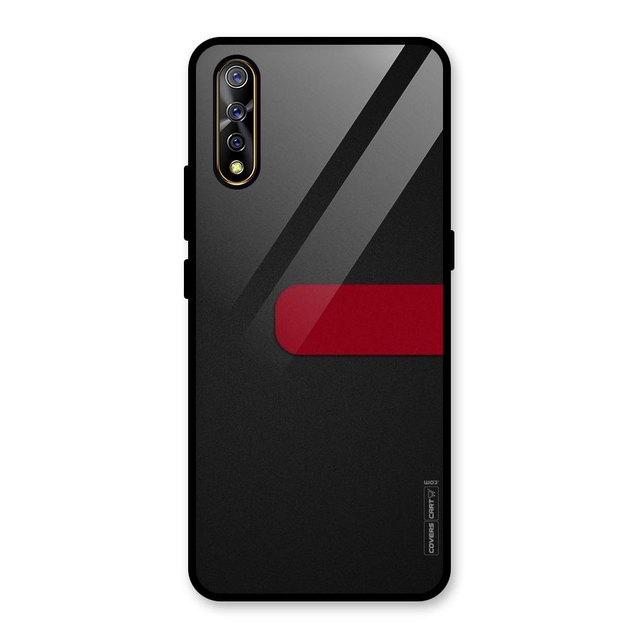 Single Red Stripe Glass Back Case for Vivo S1