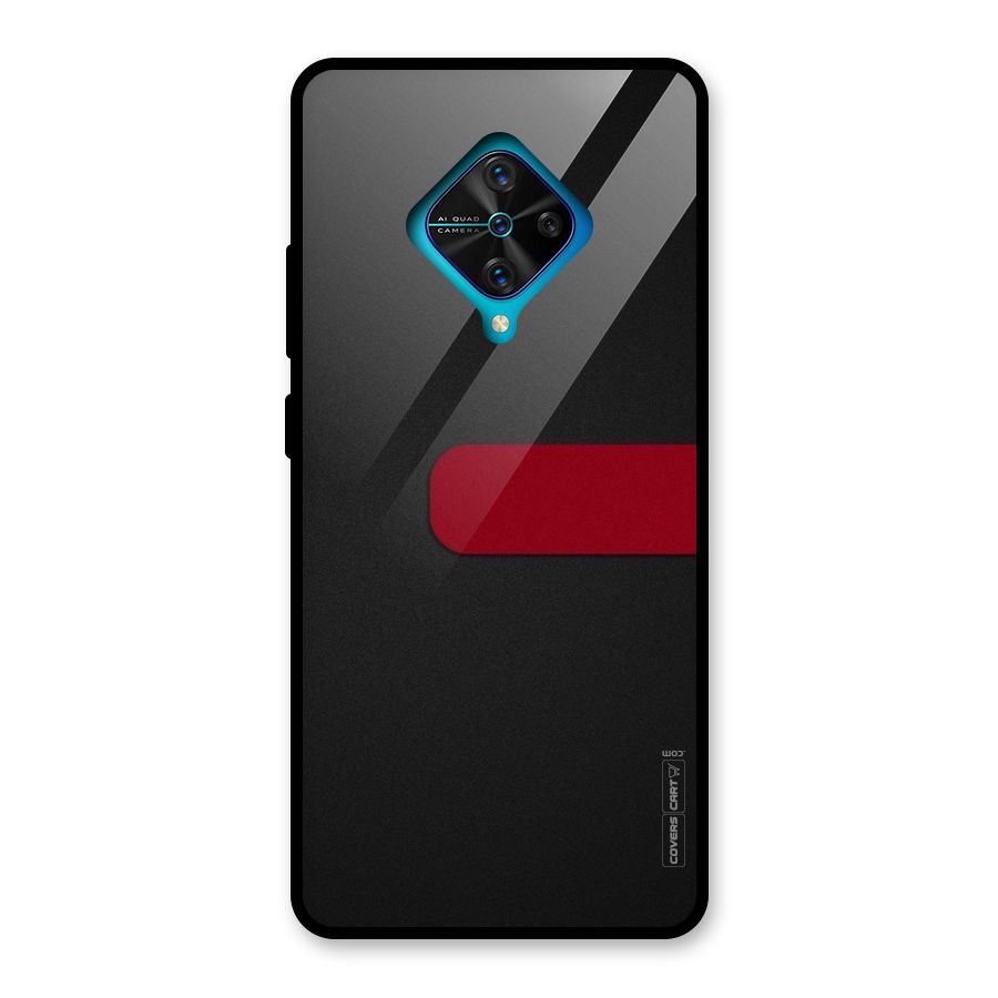 Single Red Stripe Glass Back Case for Vivo S1 Pro