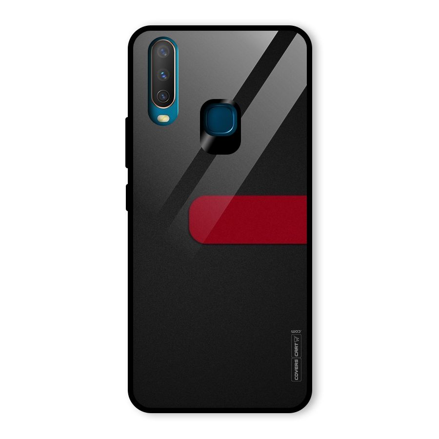 Single Red Stripe Glass Back Case for Vivo U10