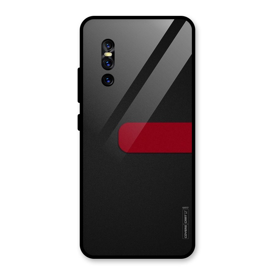Single Red Stripe Glass Back Case for Vivo V15 Pro