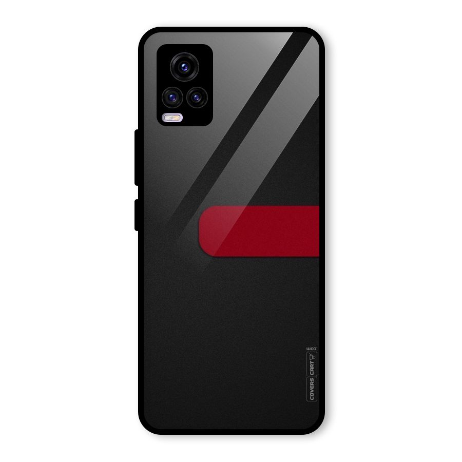 Single Red Stripe Glass Back Case for Vivo V20