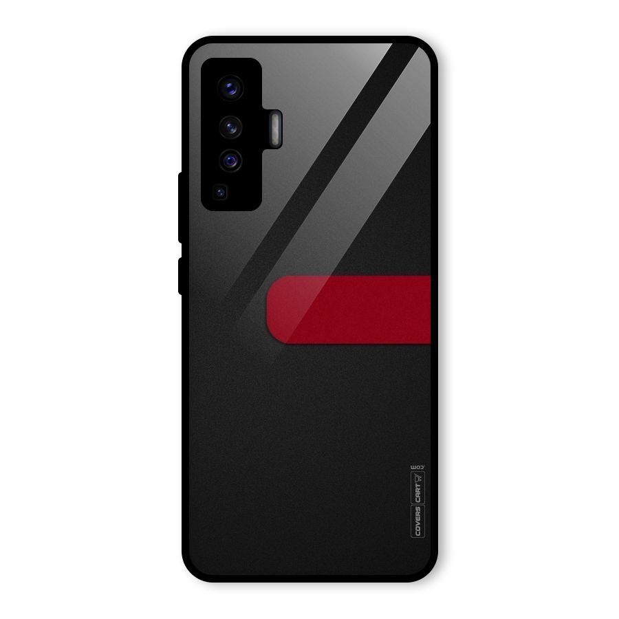 Single Red Stripe Glass Back Case for Vivo X50