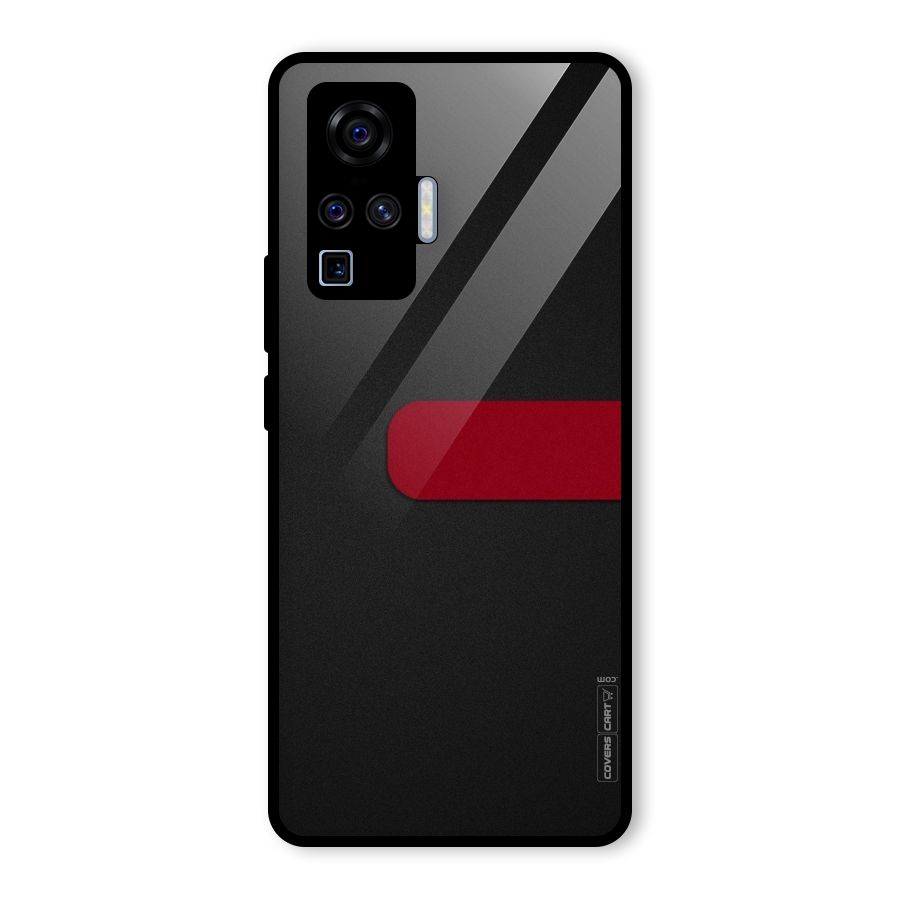 Single Red Stripe Glass Back Case for Vivo X50 Pro