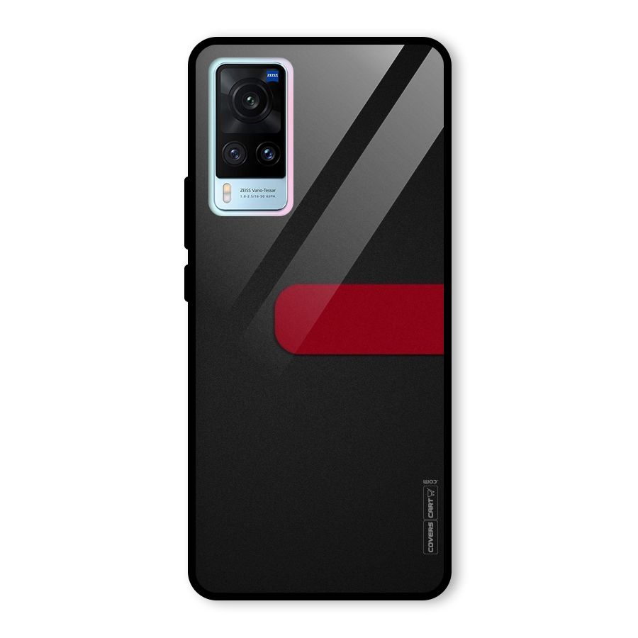Single Red Stripe Glass Back Case for Vivo X60