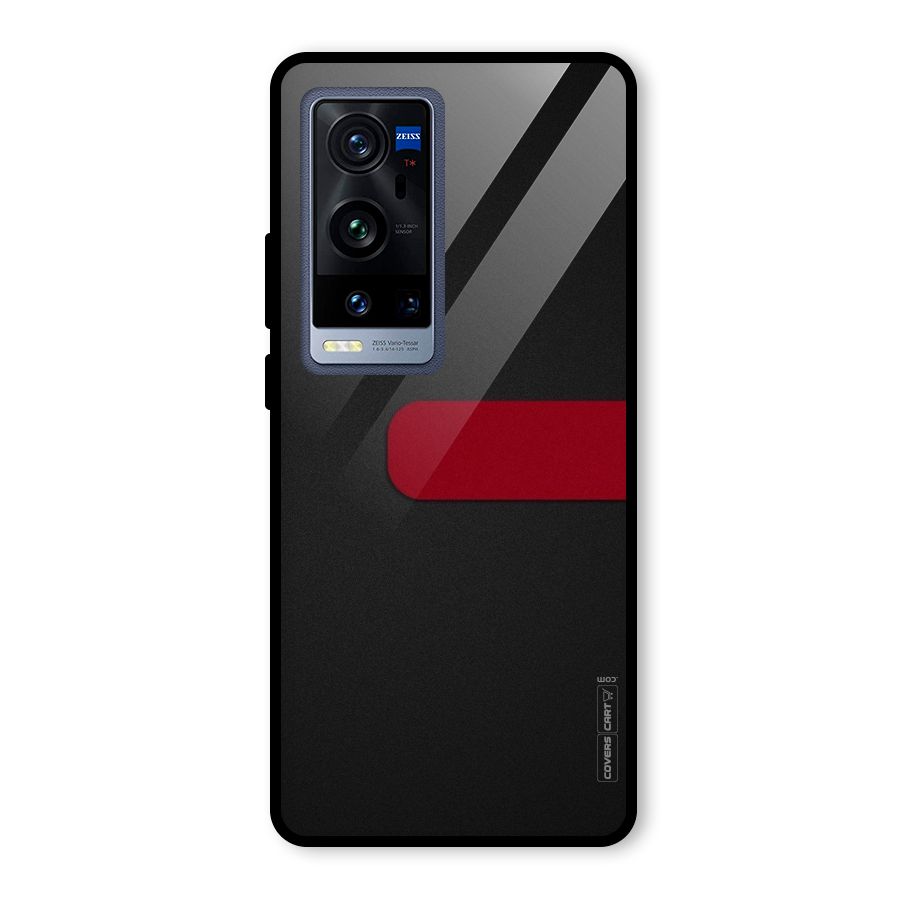 Single Red Stripe Glass Back Case for Vivo X60 Pro Plus