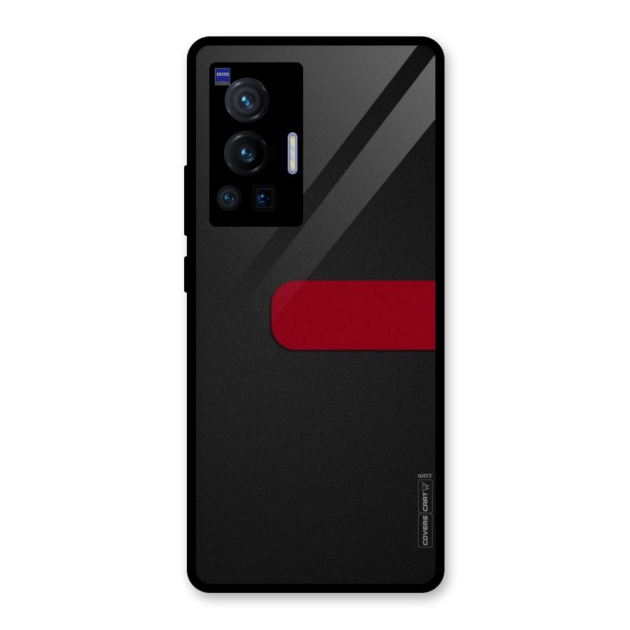 Single Red Stripe Glass Back Case for Vivo X70 Pro