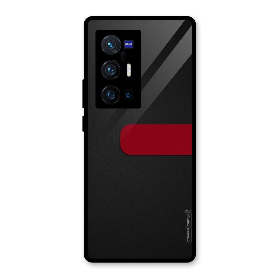 Single Red Stripe Glass Back Case for Vivo X70 Pro Plus