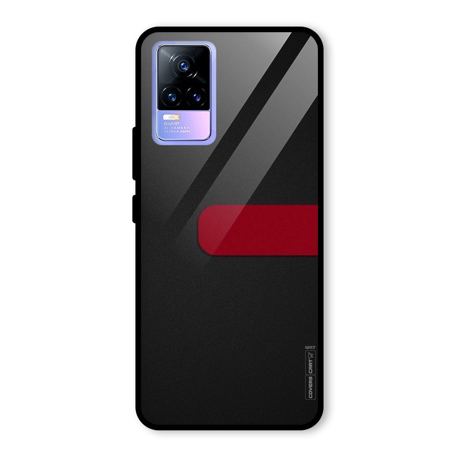 Single Red Stripe Glass Back Case for Vivo Y73