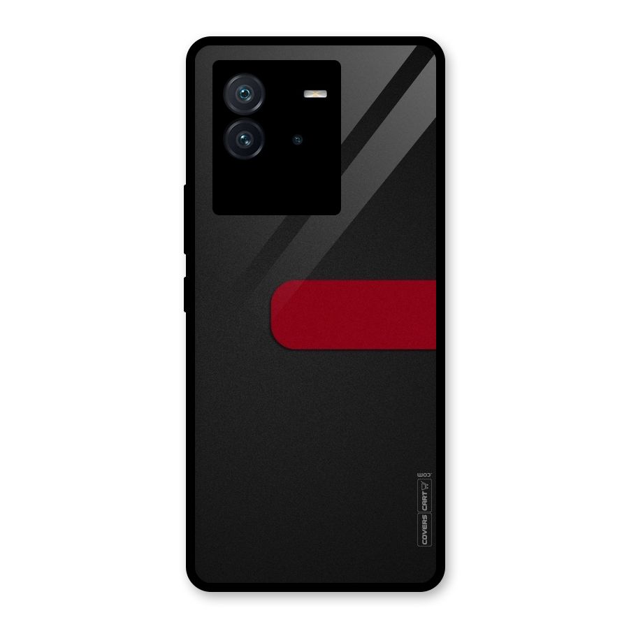 Single Red Stripe Glass Back Case for Vivo iQOO Neo 6 5G