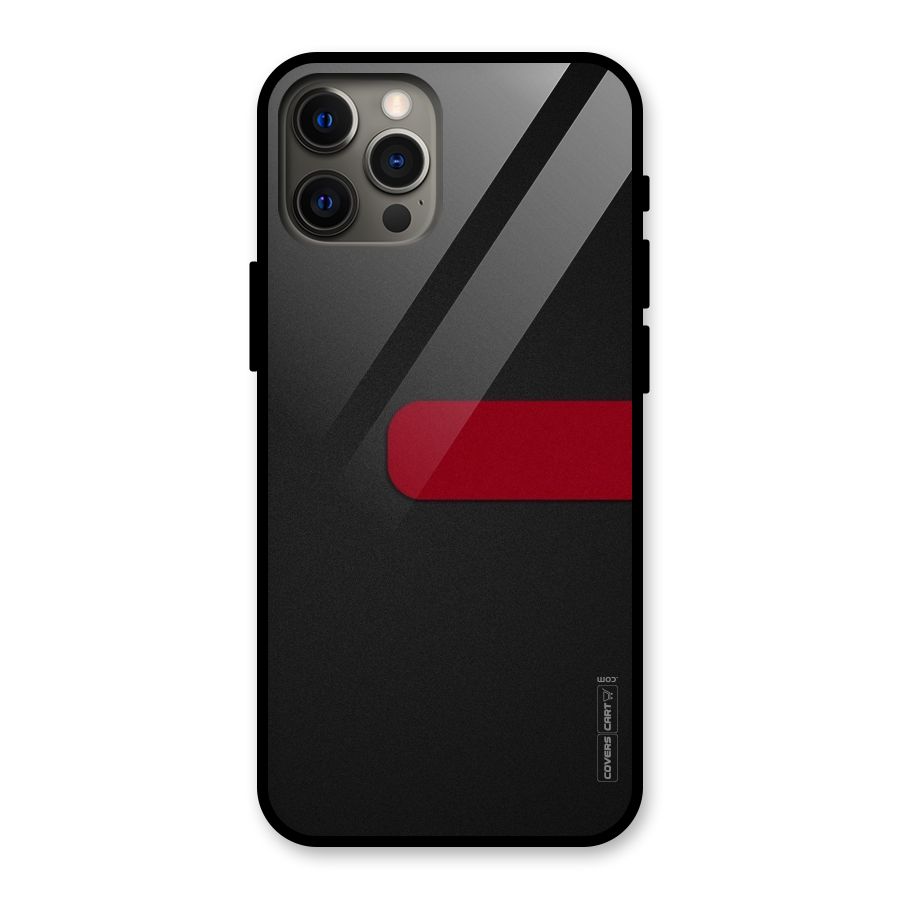 Single Red Stripe Glass Back Case for iPhone 12 Pro Max