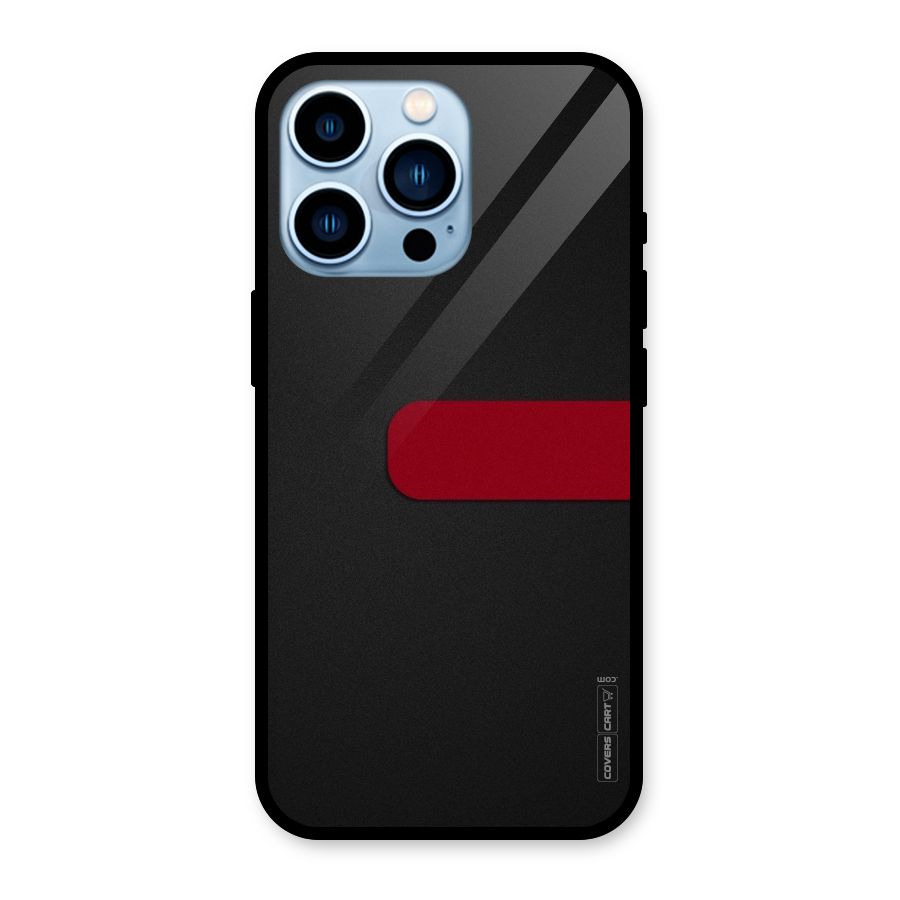 Single Red Stripe Glass Back Case for iPhone 13 Pro