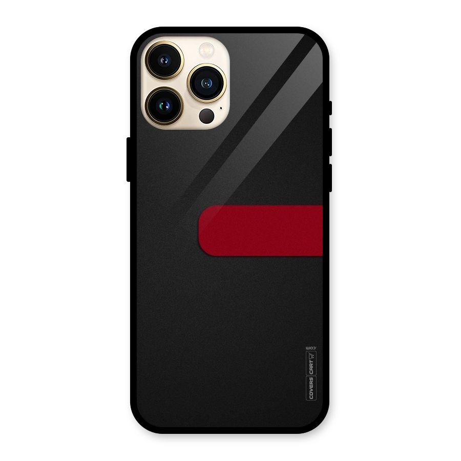 Single Red Stripe Glass Back Case for iPhone 13 Pro Max