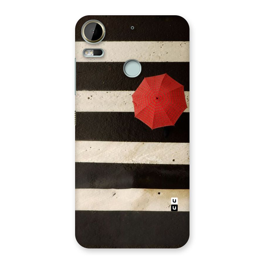 Single Red Umbrella Stripes Back Case for Desire 10 Pro